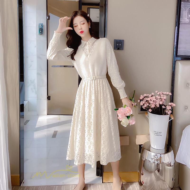 ワンピース レディース きれいめ フォーマルワンピース フェイクレイヤード 通勤 オフィス 春秋 冬 長袖 代 30代 40代 ファッション エレガント アウター Ydqks アジアンストア 通販 Yahoo ショッピング