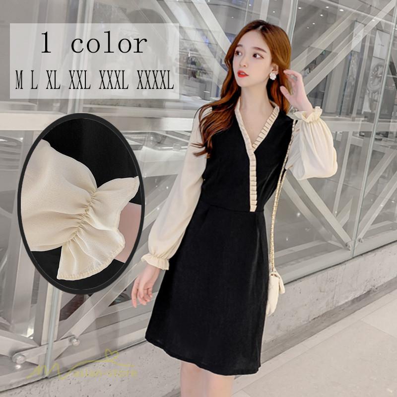 ワンピース レディース パーティードレス 結婚式 二次会 エレガント シフォンワンピース 膝丈 オシャレ 通勤 大人 Ol 上品 着痩せ 新品 お呼ばれ Lll 長袖 Yfdl アジアンストア 通販 Yahoo ショッピング