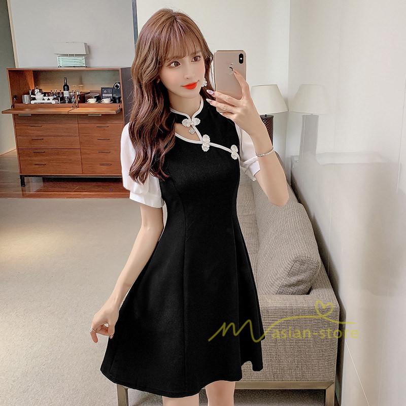 ワンピース レディース 春 夏 半袖 代 30代 40代 ミニ ショート丈 卒業式 入学式 通勤 Ol 黒ワンピース ドレス レトロ風 カジュアル 二次会 着痩せ 新作 21 Ygjiayi アジアンストア 通販 Yahoo ショッピング