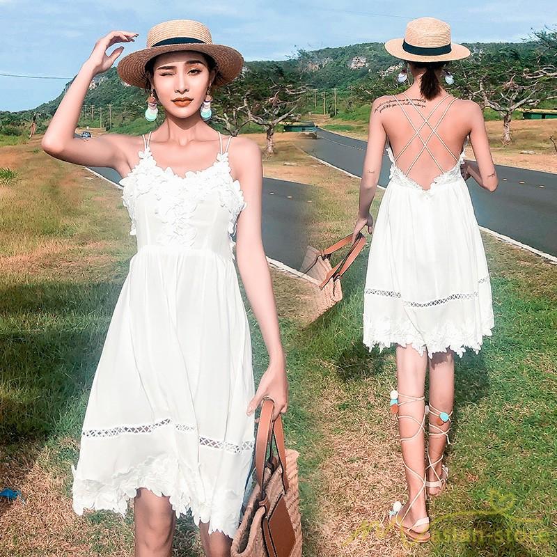 キャミワンピース 春夏 ワンピース ショート丈 Aライン フレアワンピース デコルテ お呼ばれ ミニ丈ワンピース レディース 背中見せ S M L Xl 二次会 Yhd アジアンストア 通販 Yahoo ショッピング