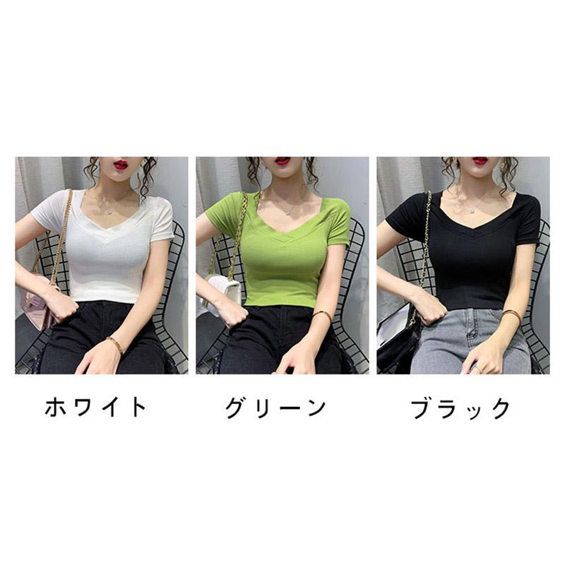 Tシャツ レディース コットン クルーネック 韓国風 タイトトップス 半袖tシャツ 伸縮性 セクシー ファッション 着痩せ 無地 夏コーデ フェミニン Yhdfs アジアンストア 通販 Yahoo ショッピング