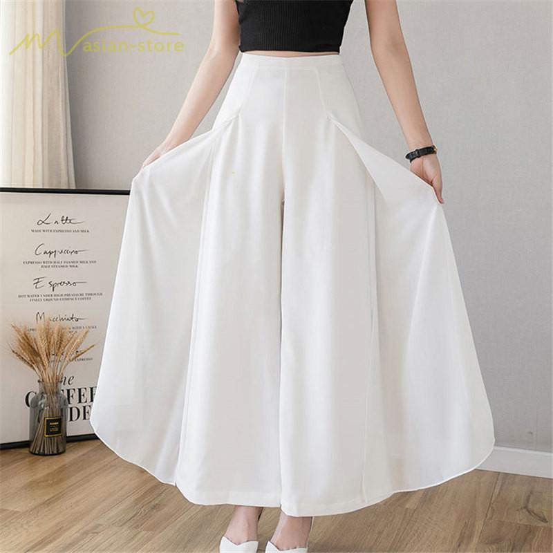 ワイドパンツ キュロット シフォン マキシ丈パンツ ストレートパンツ ゆったり 通勤 大きいサイズ ハイウエスト スリット 無地 カジュアルパンツ 春夏 コーデ Yhmtl アジアンストア 通販 Yahoo ショッピング