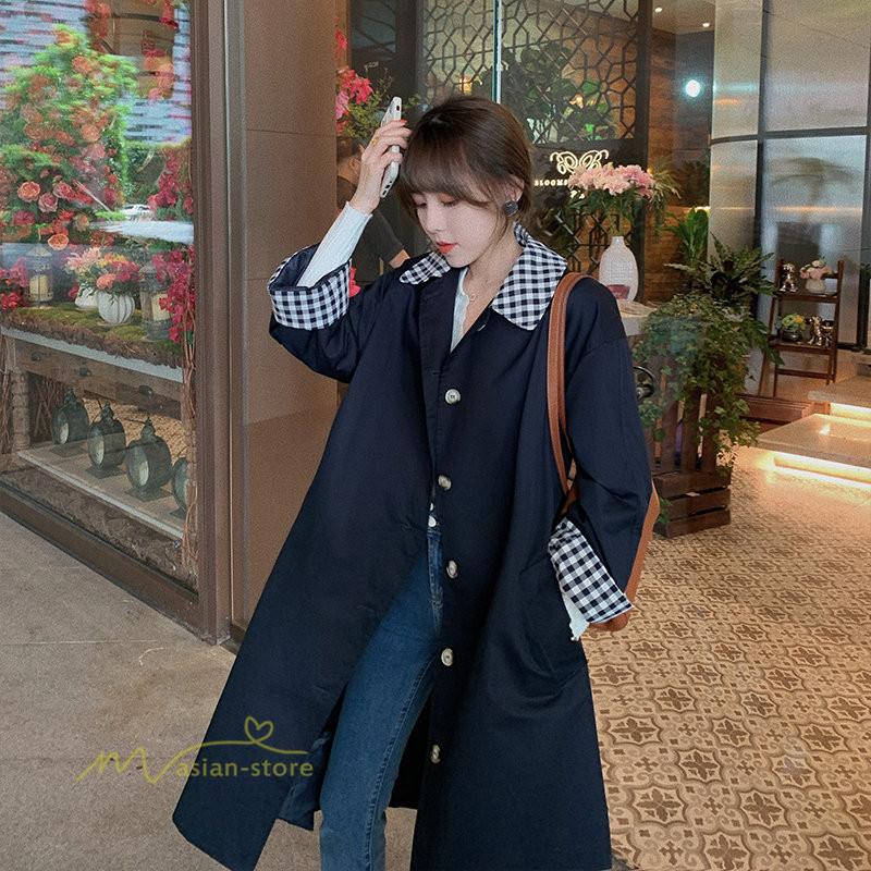 ロングコート レディース コート アウター チェスターコート 無地 ポケット付き 綺麗め 冬 ビジネスコート スリム 細身 着痩せ お洒落 上品 大人 体型カバー Yhyfs アジアンストア 通販 Yahoo ショッピング