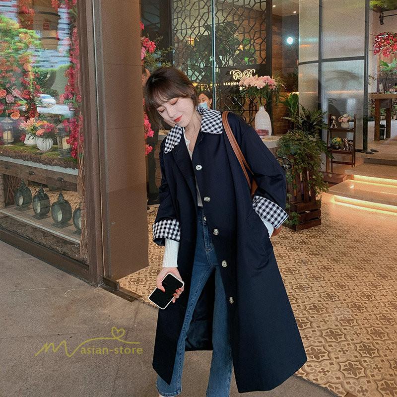 ロングコート レディース コート アウター チェスターコート 無地 ポケット付き 綺麗め 冬 ビジネスコート スリム 細身 着痩せ お洒落 上品 大人 体型カバー Yhyfs アジアンストア 通販 Yahoo ショッピング