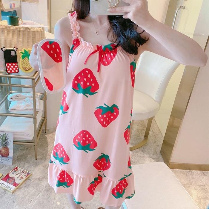 ルームウェア ワンピース レディース パジャマ ネグリジェ 部屋着 寝間着 ナイトウェア 春夏 M L Xl Xxl ゆったり 可愛い 寝巻き アイマスク付き パッド付き Yhysy アジアンストア 通販 Yahoo ショッピング