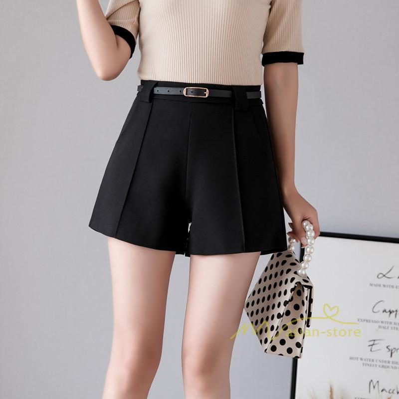 ショートパンツ ゆったり レディース ワイドパンツ 短パン 中学生 高校生 女子 韓国 着痩せ 通勤通学 カジュアル シンプル お出かけ 21 春夏 ハイウェスト Ykbpnz アジアンストア 通販 Yahoo ショッピング