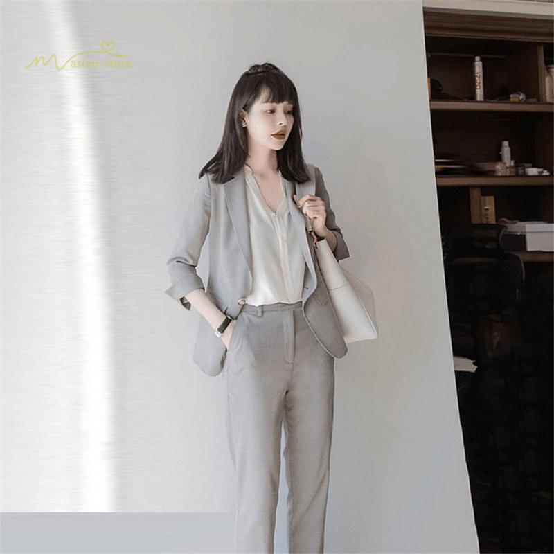 パンツスーツ レディース 千鳥格子柄 長袖 テーラードジャケット ロングパンツ ビジネス Ol 2点セット オフィス フォーマル リクルート 通勤 制服 就活 事務服 Yldrh アジアンストア 通販 Yahoo ショッピング