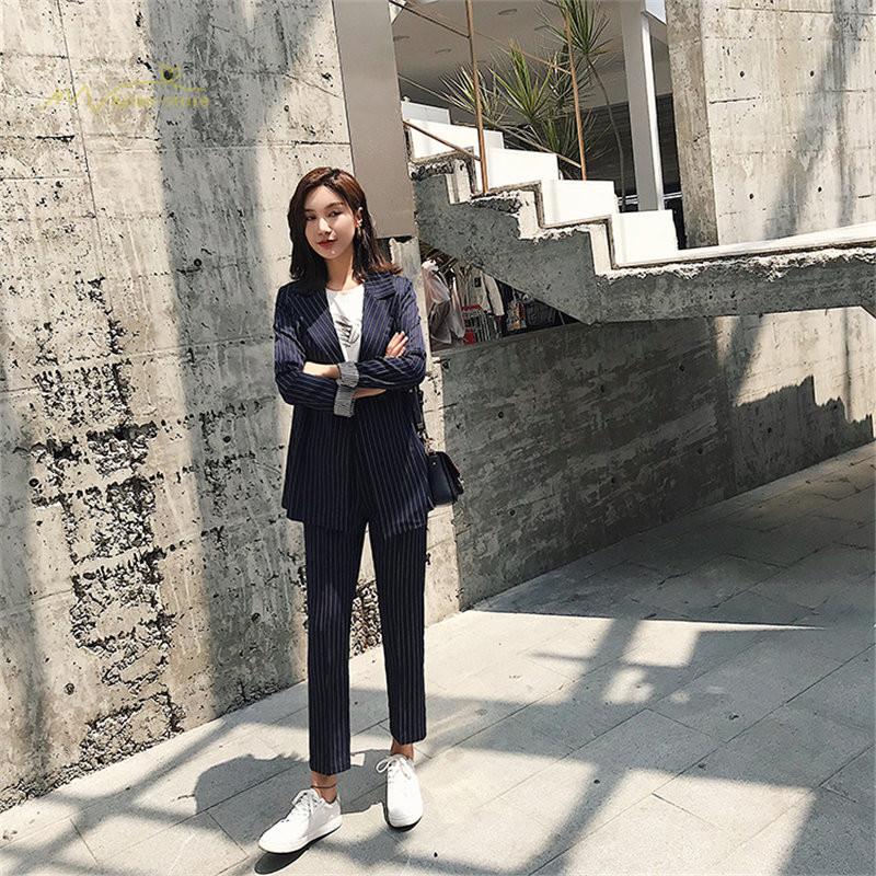 セットアップ レディース スーツセット ストライプ柄 長袖 テーラードジャケット ロングパンツ ビジネス 通勤ol リクルート 制服 就活 事務服 二次会 お呼ばれ Yldrh アジアンストア 通販 Yahoo ショッピング