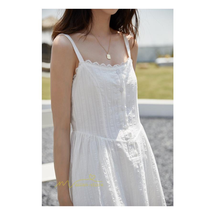 ワンピース レディース 着痩せ ロング丈 無地 きれいめ 白 21 夏新作 コーデ 人気 上品 フランス風 キャミワンピース フェミニン カジュアル S M L おしゃれ Yliuru アジアンストア 通販 Yahoo ショッピング