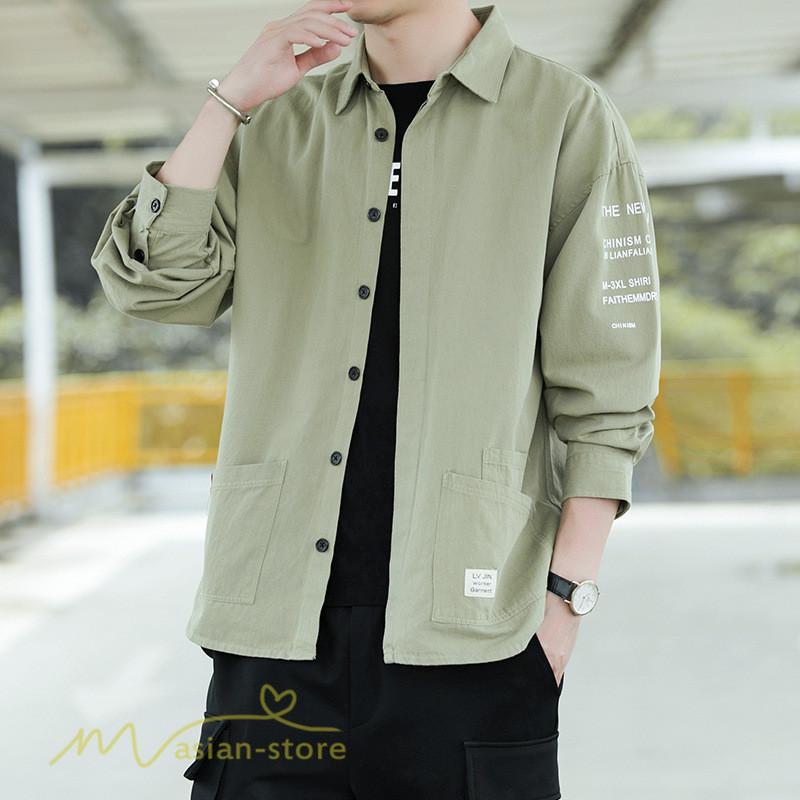 シャツ メンズ 長袖 カジュアル ビジネス 秋服 ライトアウター メンズシャツ トップス 長袖シャツ 着痩せ ゆったり コットン 綿 シャツ 大きいサイズ 秋新作 Yliuru アジアンストア 通販 Yahoo ショッピング