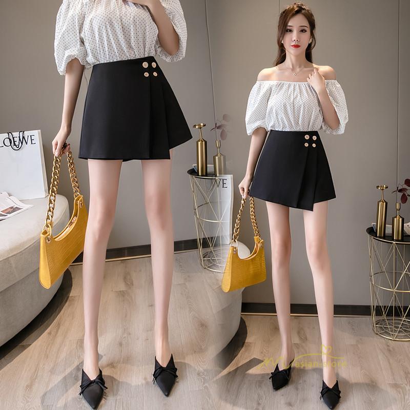 キュロットスカート ショートパンツ レディース Aライン ワイドパンツ 無地 カジュアル 通勤 通学 ハイウエスト ファッション がーりー シンプル 春夏コーデ Ymsfe アジアンストア 通販 Yahoo ショッピング