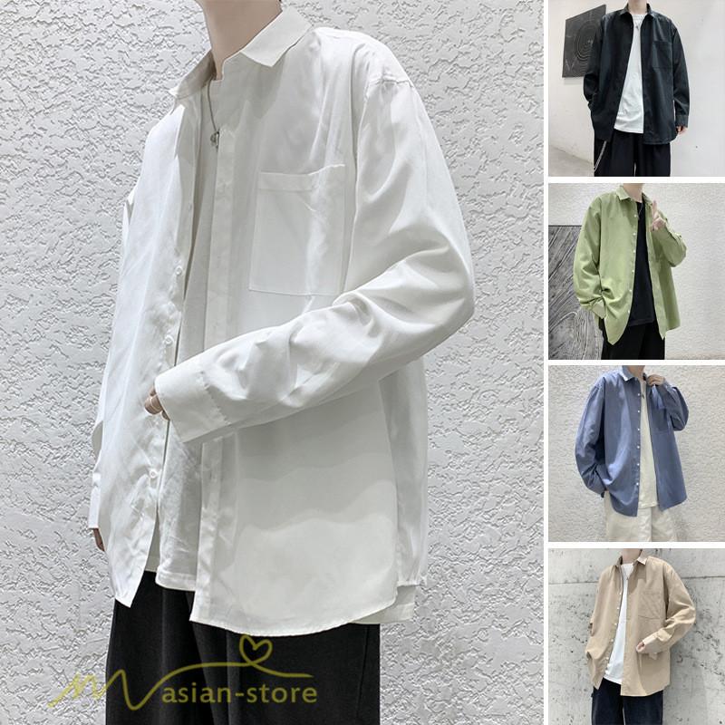 ライトアウター 秋 長袖シャツ トップス シャツジャケット 開襟シャツ ポケット シンプル 着こなし メンズシャツ カジュアル シャツ 着痩せ おしゃれ ゆったり Ynzcs アジアンストア 通販 Yahoo ショッピング