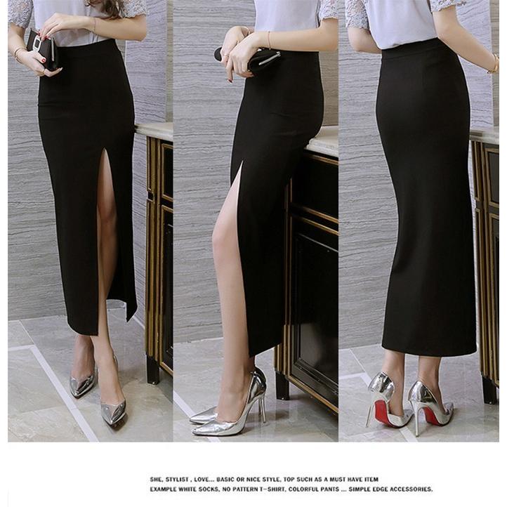 即日発送マキシロングタイトスカートセクシー ストレッチスカート スリットスカート 無地エレガント大人 ハイウエストゴム 着痩せ S Xxxxxl 黒 春夏 Yottxxaa アジアンストア 通販 Yahoo ショッピング