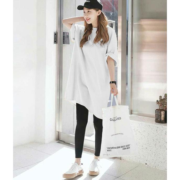 ビッグtワンピース ロングtシャツ 大きいサイズ ロンティーワンピ Tシャツワンピース ドロップショルダー 半袖ロンt 春夏 通学通勤 可愛い 綿 Yt アジアンストア 通販 Yahoo ショッピング