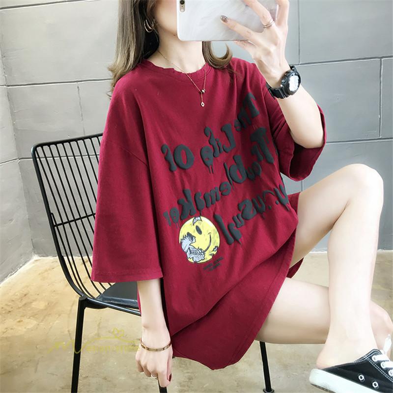 Tシャツ レディーストップス 半袖 ビッグtシャツ プリント クルーネック ゆったり 韓国ファッション 無地 カジュアル 代30代40代 カシュクール 夏 21 Yxhj アジアンストア 通販 Yahoo ショッピング