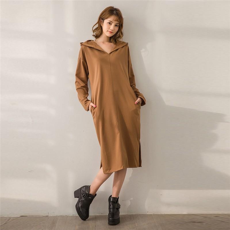 マキシ丈ワンピース ワンピース レディース チュニック スウェット パーカー フード付きパーカーワンピ パーカーワンピース ロングワンピース 秋冬 送料無料 Yxjm001 アジアンストア 通販 Yahoo ショッピング