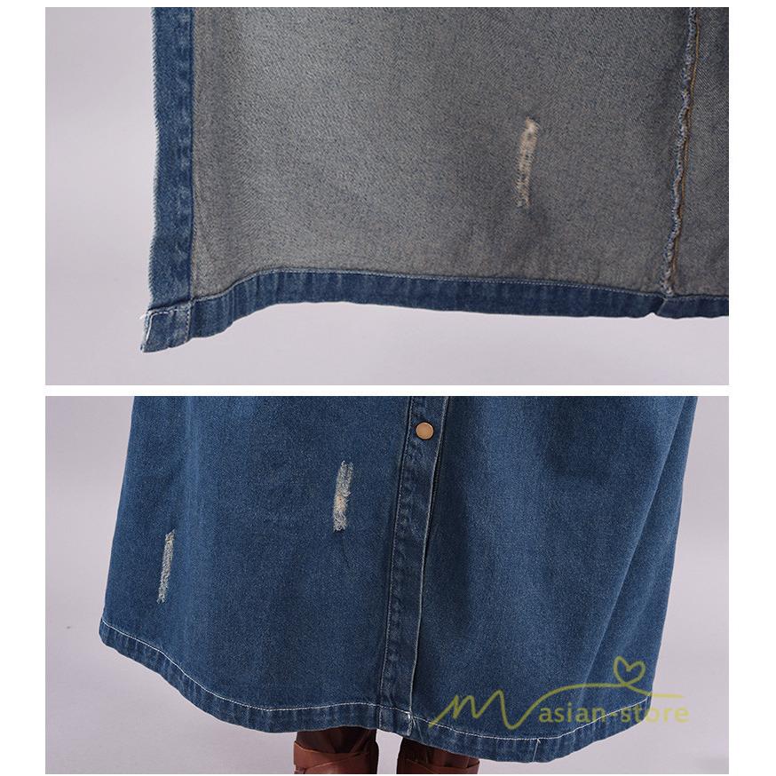 ジャケット レディース 秋物 シャツワンピース ロング丈 デニム