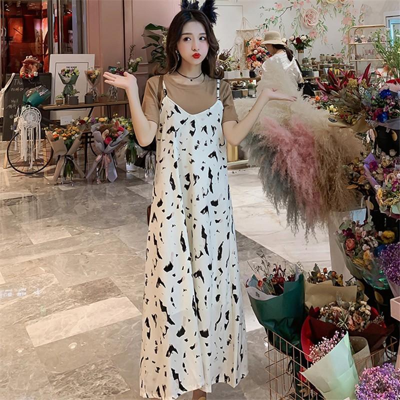 Tシャツ キャミワンピース 2点セット 春夏 ママ 産前産後 マタニティ服 ゆったり マタニティウエア 大きいサイズ 半袖トップス 妊婦服 ロング丈ワンピ 送料無料 Yyf アジアンストア 通販 Yahoo ショッピング