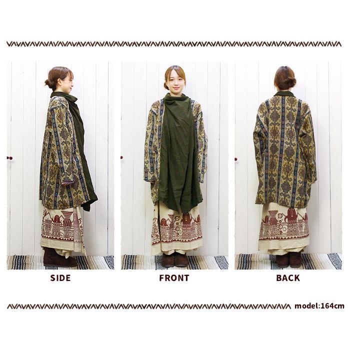 Vd ポンチョ レディース メンズ 旅人風柄織りドレープコート 年秋冬新作 ネコポス不可 7921 エスニック雑貨 ティントン 通販 Yahoo ショッピング