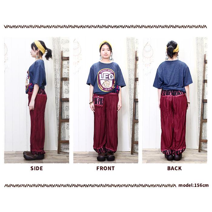 ボトムス レディース エジプトプリントポケット バルーンパンツ