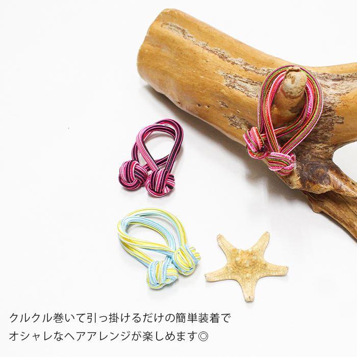 ヘアアクセサリー エスニック アジアン ！ストライプ ヘアゴム 2025年