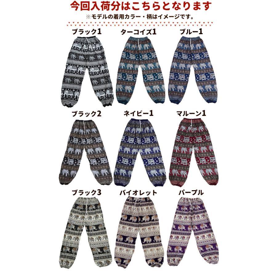 メール便送料無料 サルエル イージー エスニック アジアン さらさら