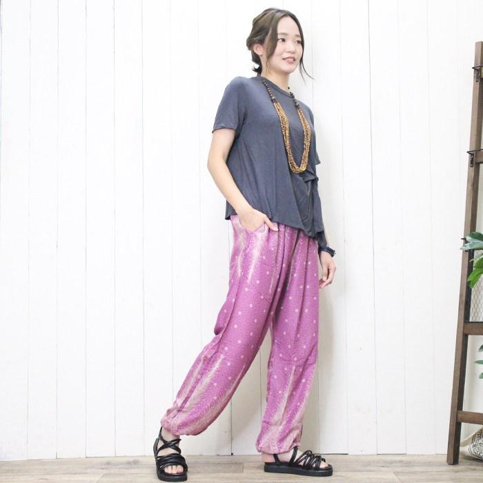 メール便無料 タイパンツ ロングパンツ レディース ユニセックス 部屋 
