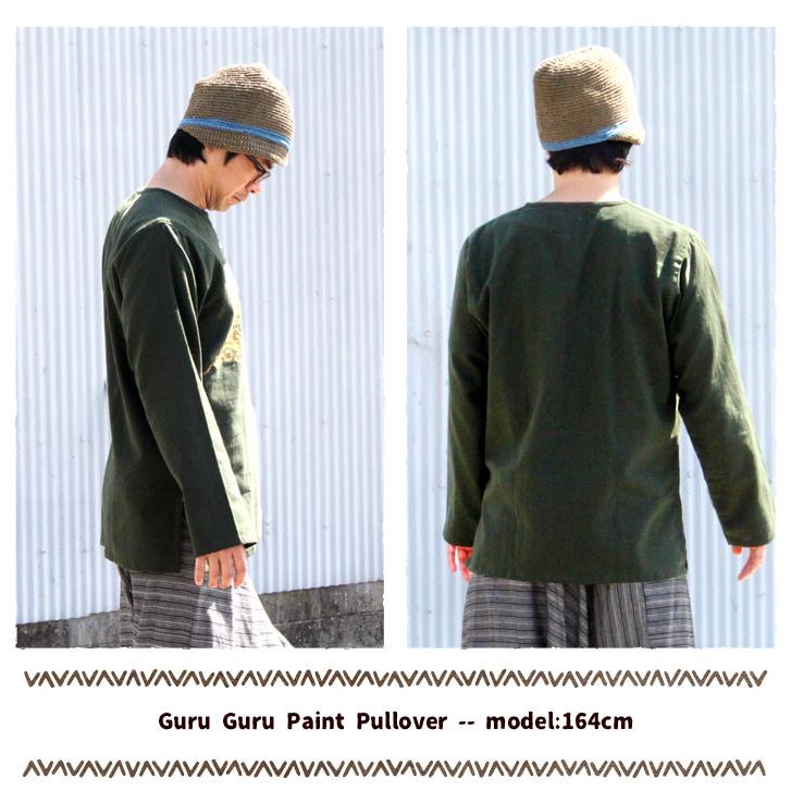 プルオーバー トップス メンズ ぐるぐるペイントプルオーバー 秋冬