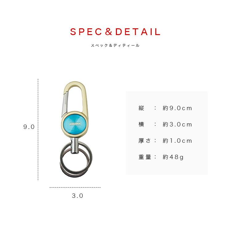 カラビナ キーホルダー 2連キーリング メンズ レディース ストラップ