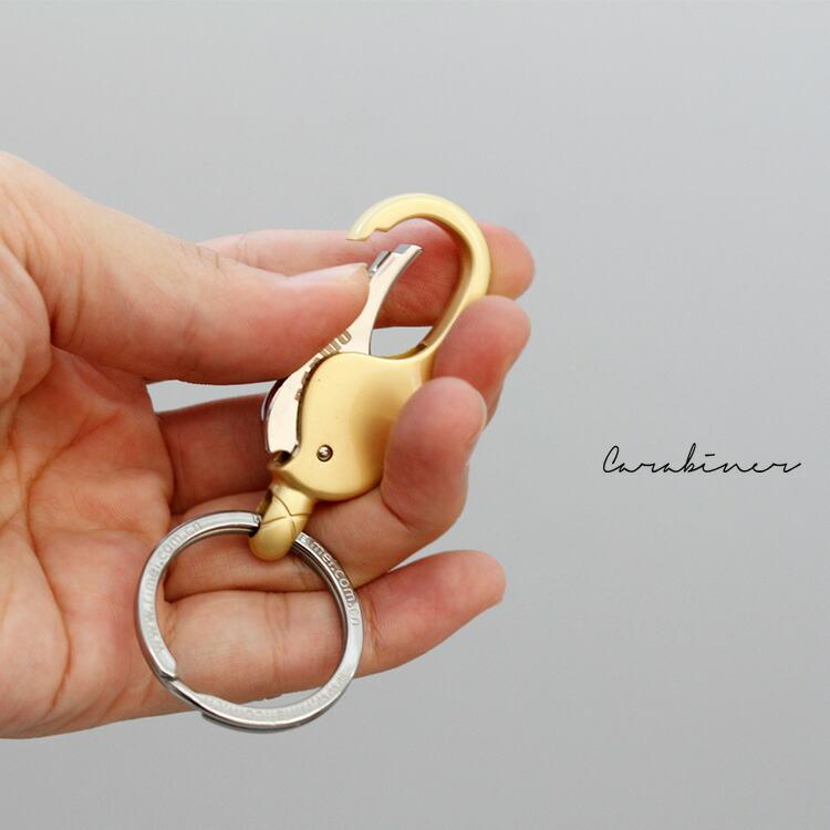 カラビナ キーホルダー 2連キーリング メンズ レディース