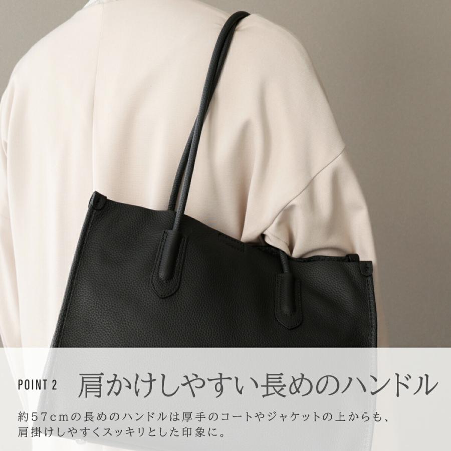 トートバッグ レディース レザー 本革 シュリンクレザー 仕切り