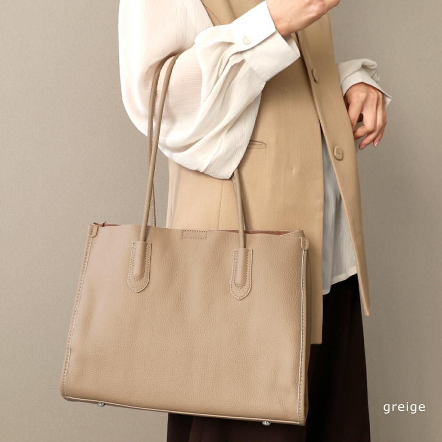 トートバッグ レディース レザー 本革 シュリンクレザー 仕切り