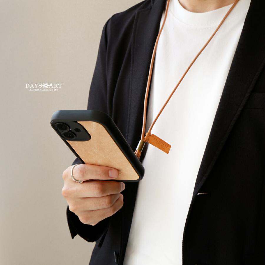 ネックストラップ 本革 スマホストラップ IDストラップ 革 メンズ