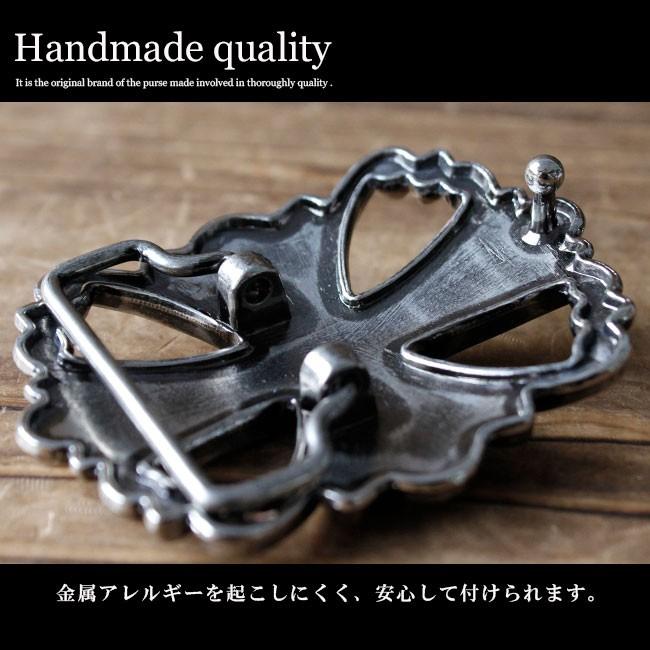 バックル ベルト 金具 バックルのみ クロス アイアンクロス シルバー