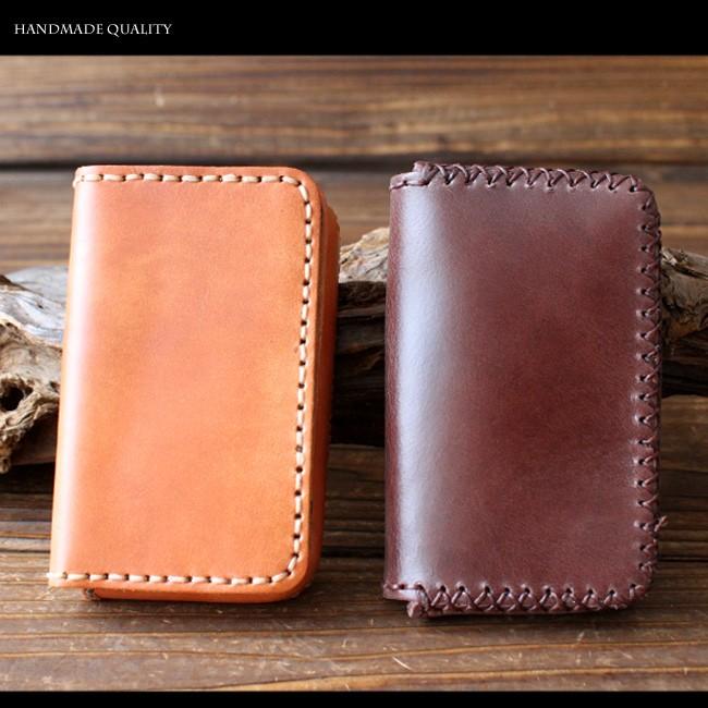 名刺入れ レザー 本革 カードケース 二つ折り マグネット式 大容量