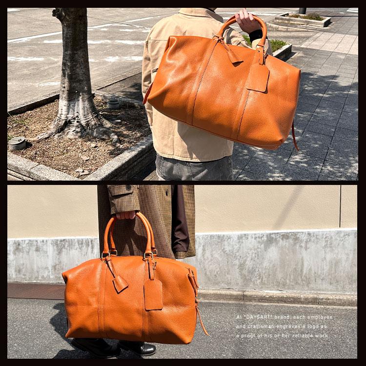 オレンジレザー ボストンバッグ DSQUARED2 オレンジ ボストンバッグ ビジネス 2way レザー 3層 DAYSART