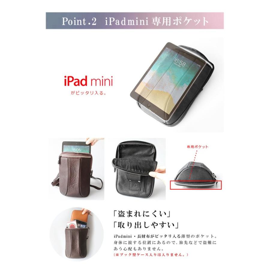 バッグ ミニバッグ メンズ ショルダーポーチ スマホショルダー メンズ レディース 本革 カーフスキン 立体構造 ヒップバッグ ウエストバッグ_5
