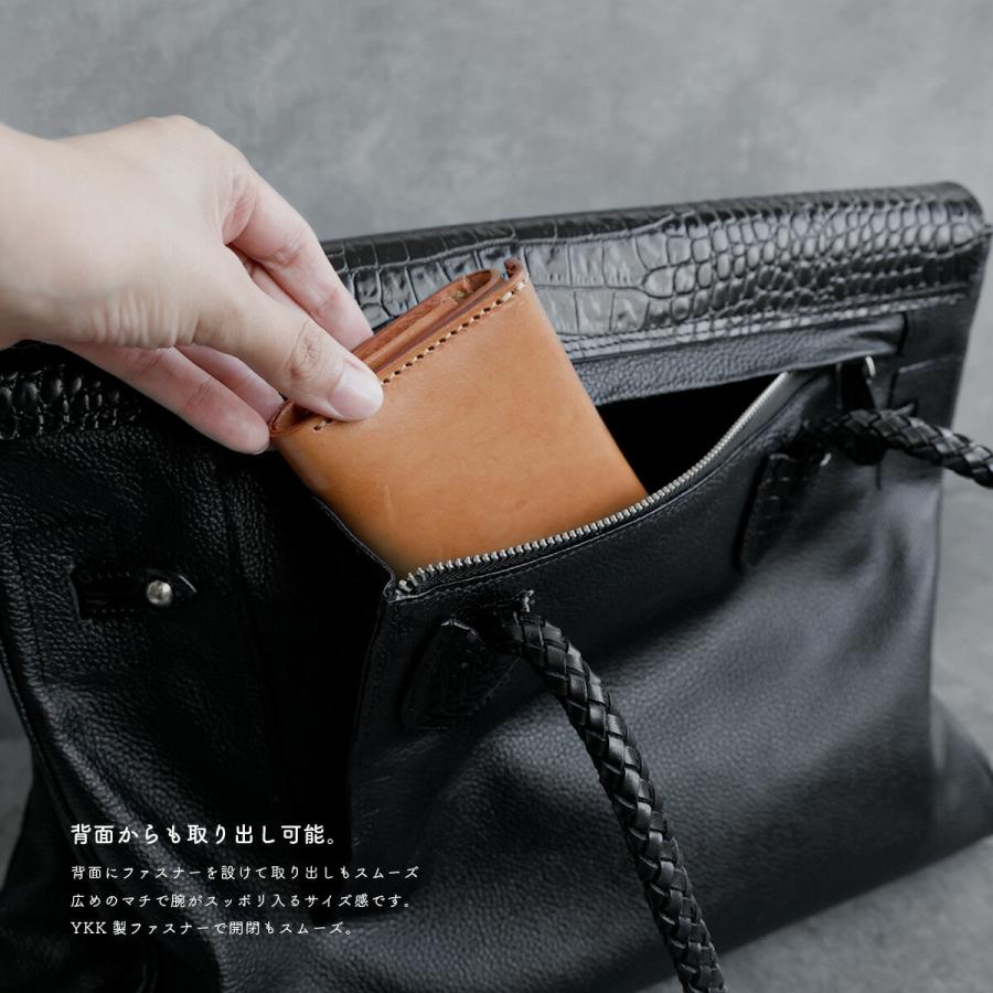 トートバッグ ハンドバッグ メンズ クロコダイル型押し レザーバッグ