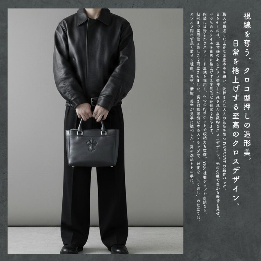 ☆XSサイズ☆迫力のクロコ型押レザー小型ミニトートバッグ！日本製　ブラック黒 Sサイズ☆真っ赤な裏地カスタム☆迫力のクロコ型押レザー小型トート