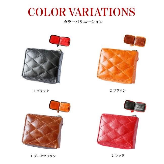 DAYSART 財布 メンズ 二つ折り ラウンドファスナー 本革 レザー