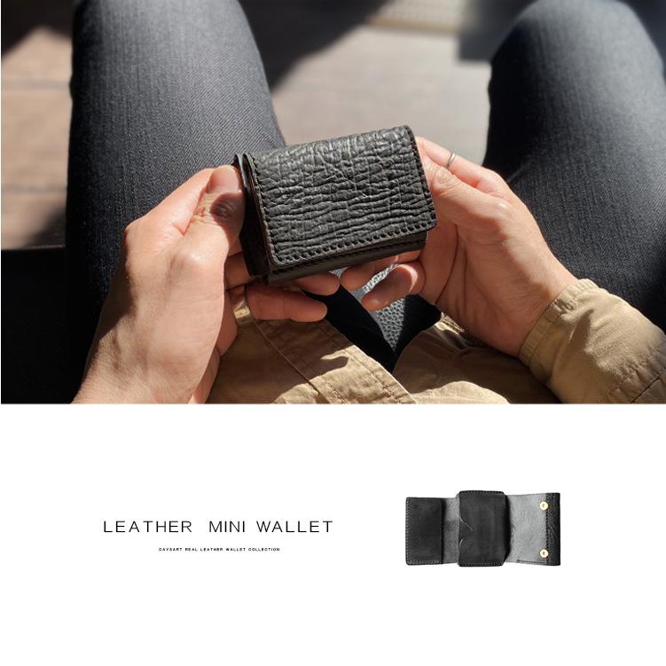DAYSART（デイズアート） 財布 メンズ 三つ折り 本革 レザー ミニ財布
