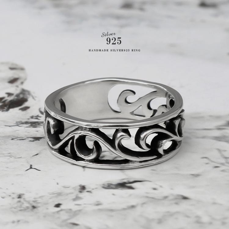 リング メンズ シルバー アラベスク 民族柄 ネイティブ インディアン