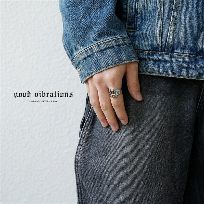 リング メンズ 指輪 シルバー925 クロス アラベスクレディース フリーサイズ good vibrationsの画像