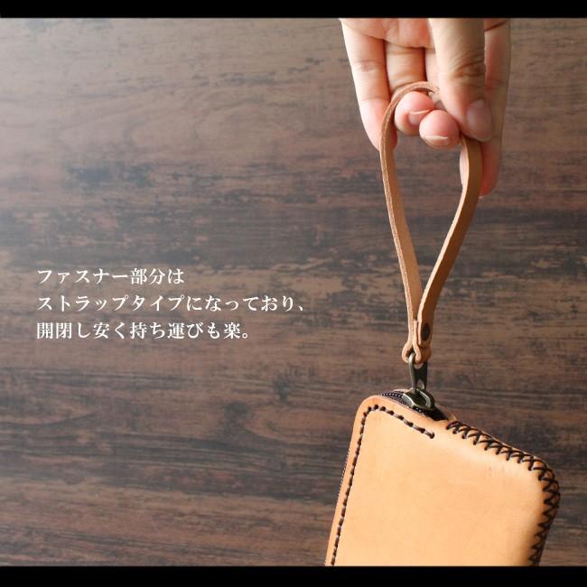 レザーポーチ 本革 猫 ネコ レディース ハンドメイド ストラップ付き