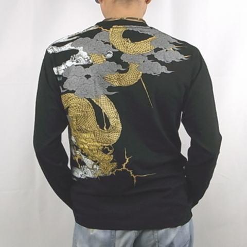 Tシャツ 長袖 メンズ ロンT 和柄 プリント 綿100% 国宝 名画 M L LL