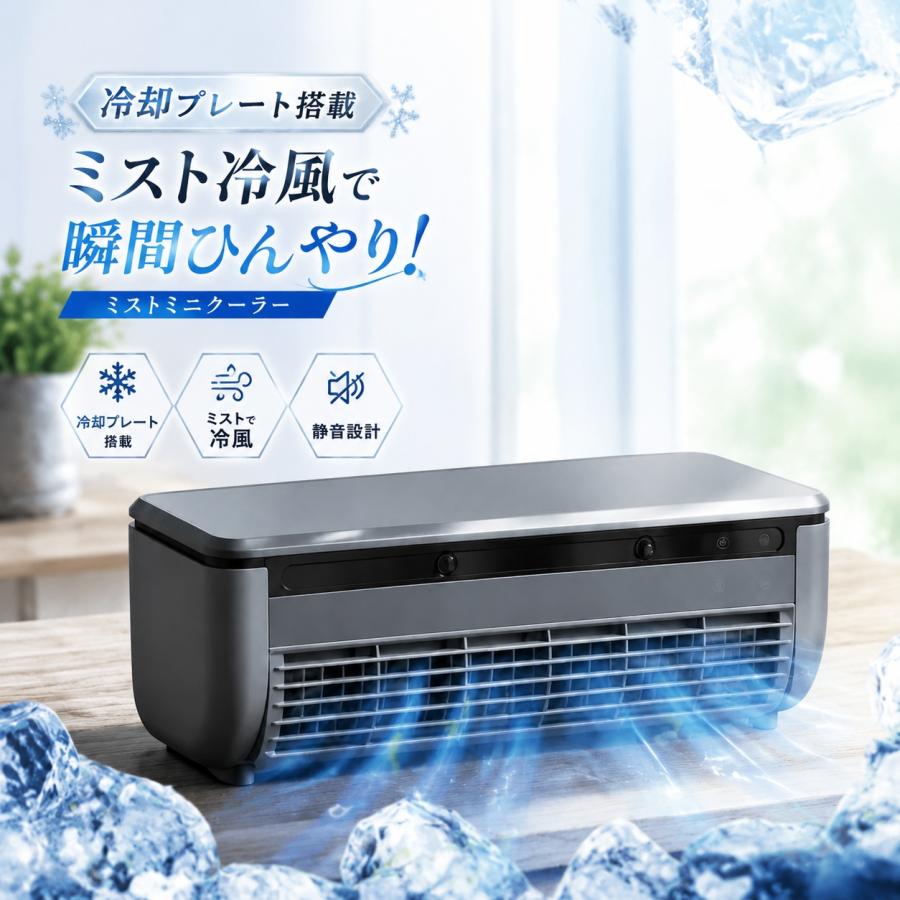 SNSで大バズり中】冷風扇 卓上エアコン ミニエアコン コードレス