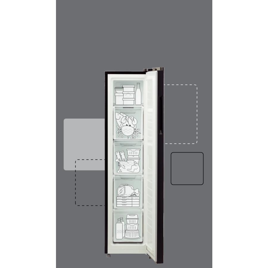 (ｍ)アクア AQF-SF11M-K 冷凍庫 (シャインブラック) (105L・アップライトタイプ)｜asiandirect｜06