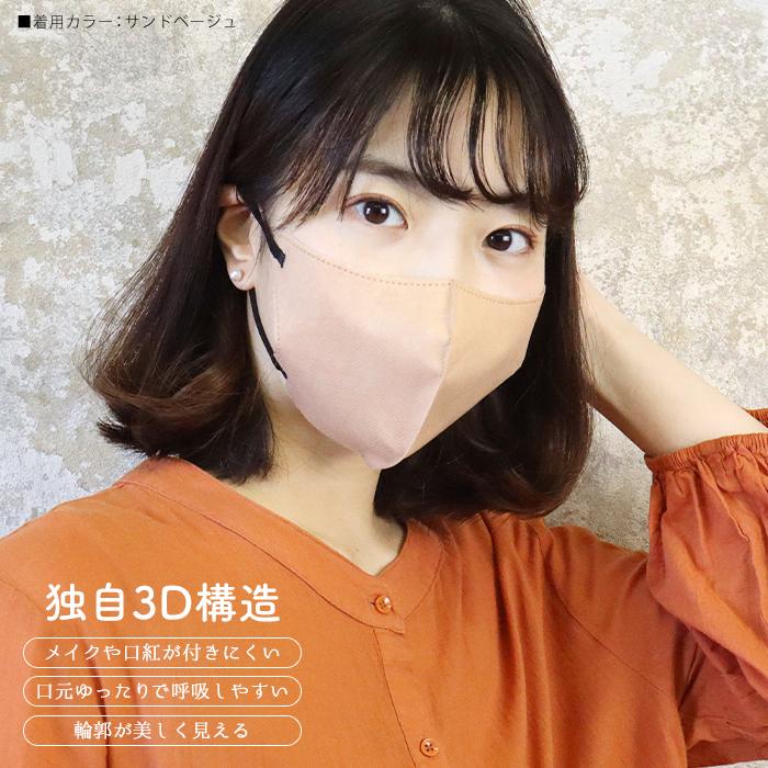 CICIBELLA マスク 不織布 立体 バイカラー 3Dマスク 血色マスク 小顔