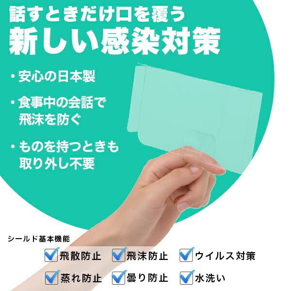 フィンガーマスク 日本製 10枚 マウスシールド 透明マスク クリア