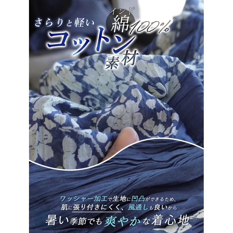 ワンピース レディース 春夏 綿100％ ノースリーブ ギャザー